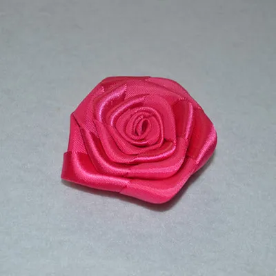 50 шт. Ассорти 5.5 см атласные розы DIY Petite атласная проката розетки ленты Ткань цветы 17 Цвета U выбрать - Цвет: 17
