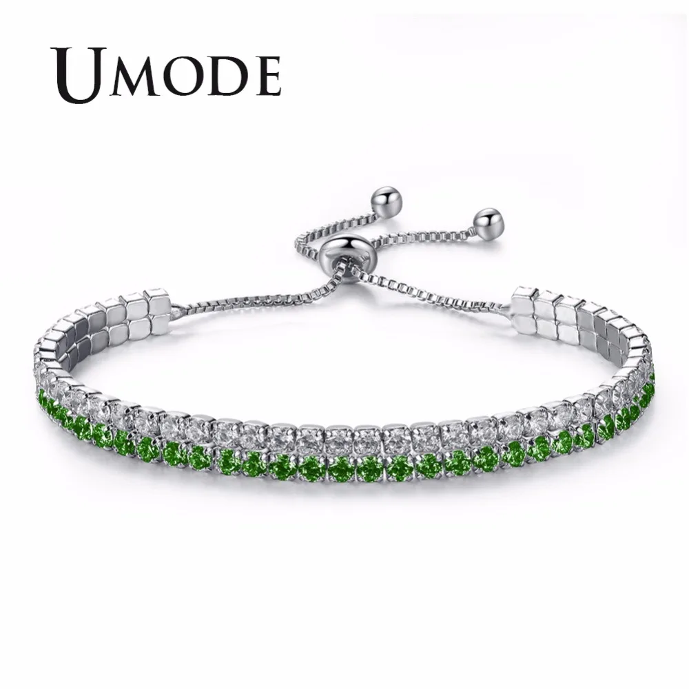 Модный женский браслет с фианитами UMODE Ювелирное Украшение для тенниса