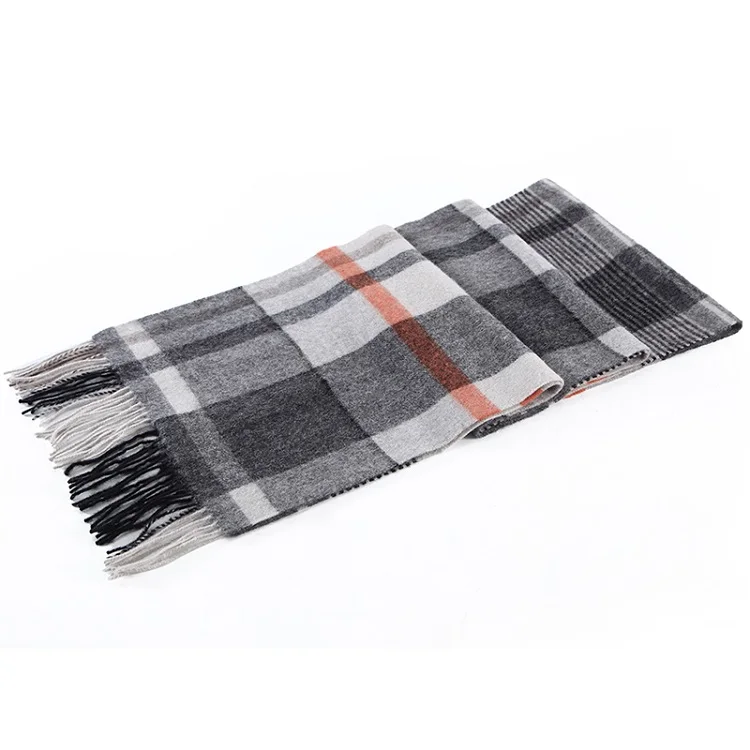 WS18-017 wool scarf Новое поступление шерстяной шарф клетчатые зимние кашемировые шерстяные шарфы унисекс роскошные толстые модные зимние теплые длинные мягкие мужские шарфы - Цвет: WS18-017 wool scarf