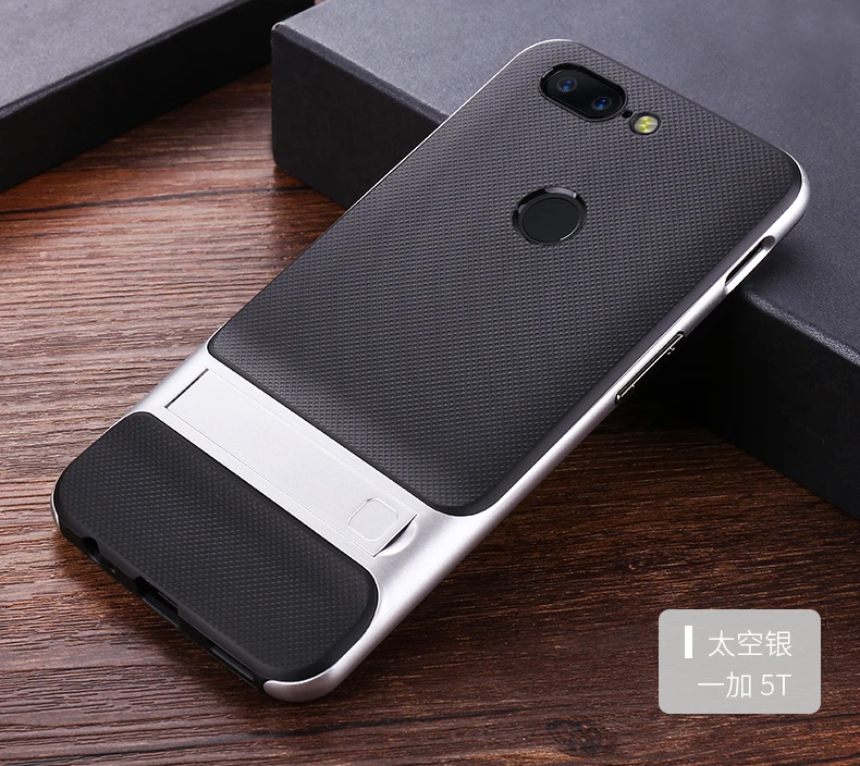 Для Oneplus 5 лет случае 360 Защитный с выдвижной ножкой PC+ TPU ударопрочность держатель чехол для Oneplus 5 T чехол для телефона Coque для Oneplus 3t