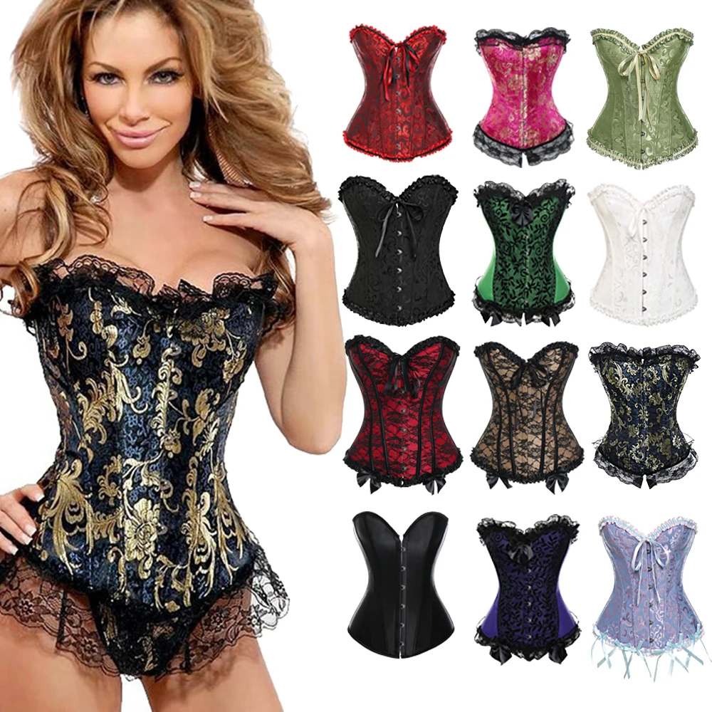 Женский корсет в стиле стимпанк готический со шнуровкой сзади|corset top|corpete plus