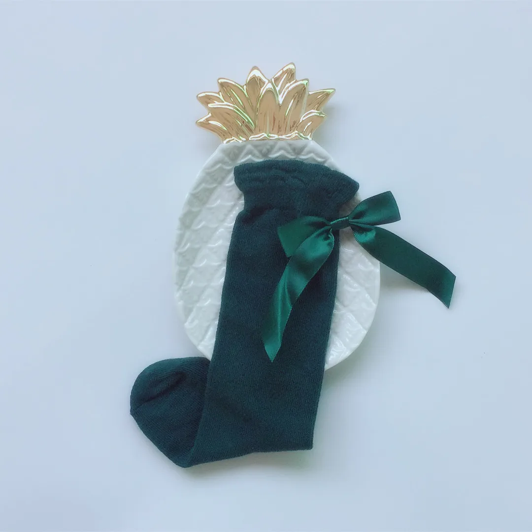 Носки для маленьких девочек Гольфы с бантом принцесс милые детские носки длинные