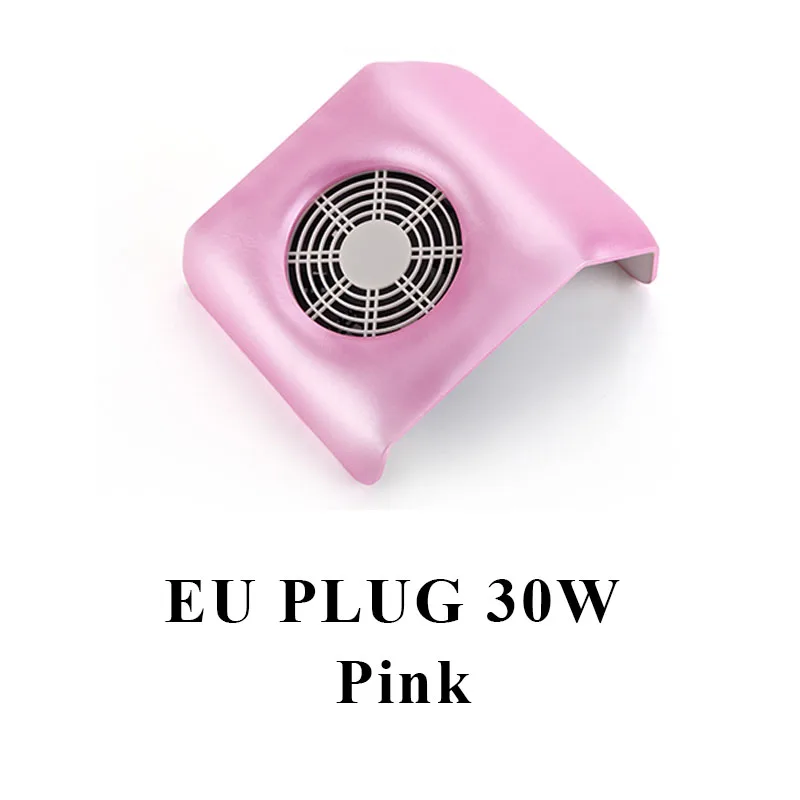 EU-Pink 68/30 Вт лак для ногтей, всасывающий пылесборник вентилятор Вакуумный УФ гелевый Очиститель Машина инструменты мешок для сбора пыли ногтей маникюрный салон инструмент - Цвет: EU-Pink