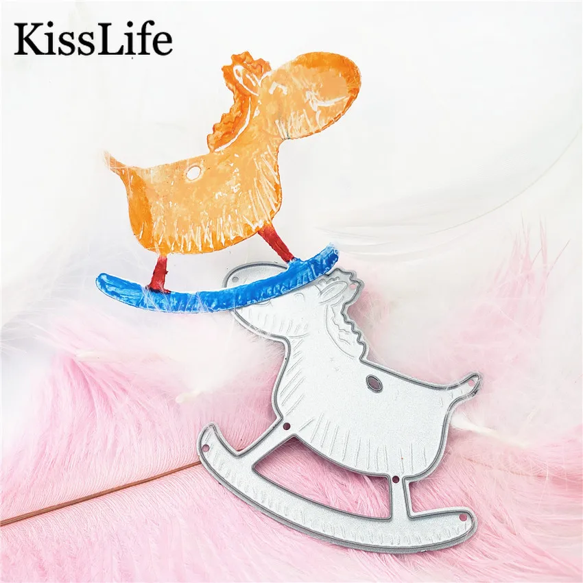 2019 New Kids Toys Rocking Horse Metal Cutting Dies Card Making Scrapbooking Kscraft Children's Day Christmas | Дом и сад