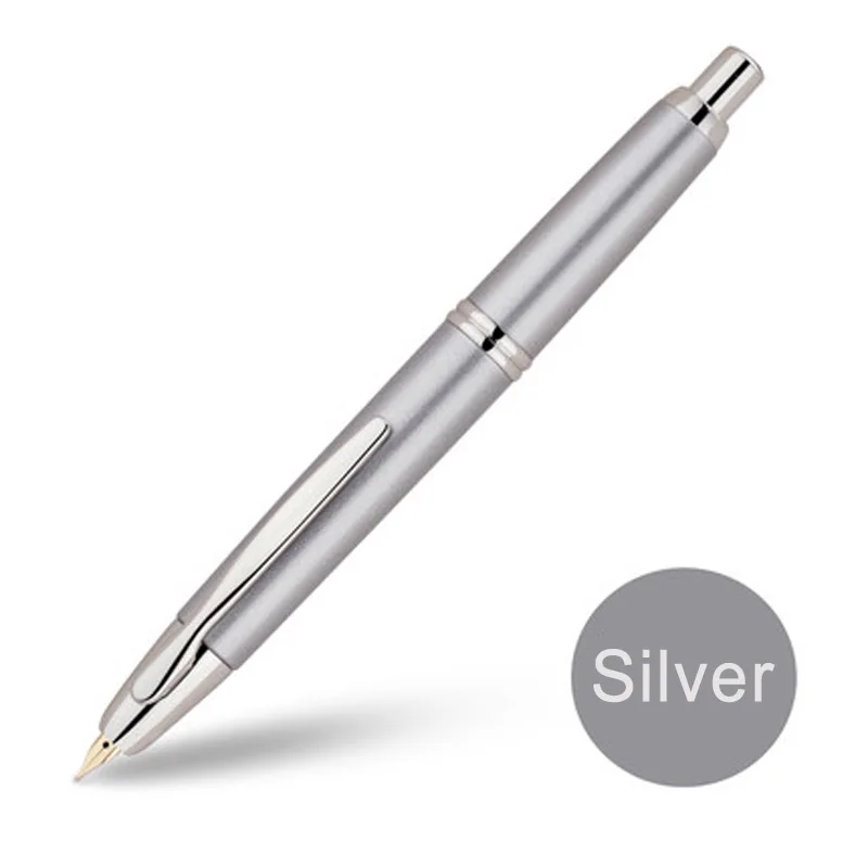 Silver Пилот ручка Ограниченная серия 18 K золотая ручка офисная пишущая деловая Мужская Подарочная FC-1500R F острый M наконечник - Цвет: Silver