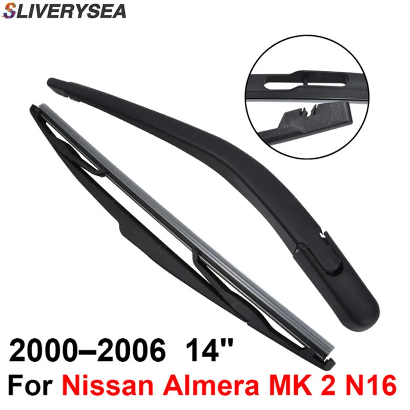 Задний стеклоочиститель и рычаг для Nissan Almera MK 2 N16 2000 2006 14 'Ɖ/5 дверь хэтчбек