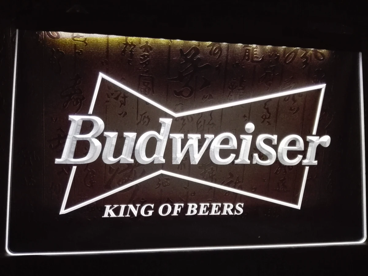 LE009 Budweiser Король пивной бар Паб Клуб светодиодный неоновый светильник знак|sign