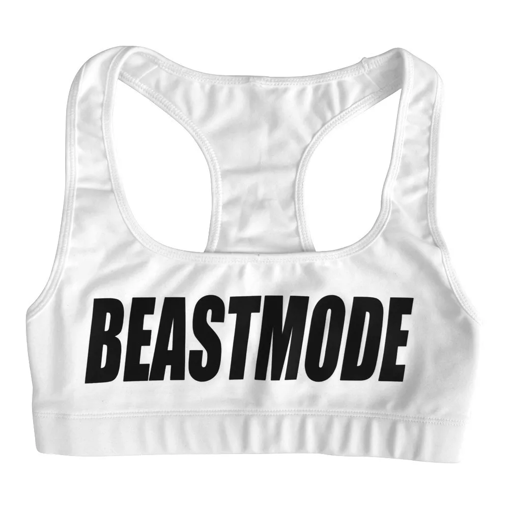 

Бюстгальтер BEASTMODE летний, с буквенным принтом, сексуальный, для фитнеса