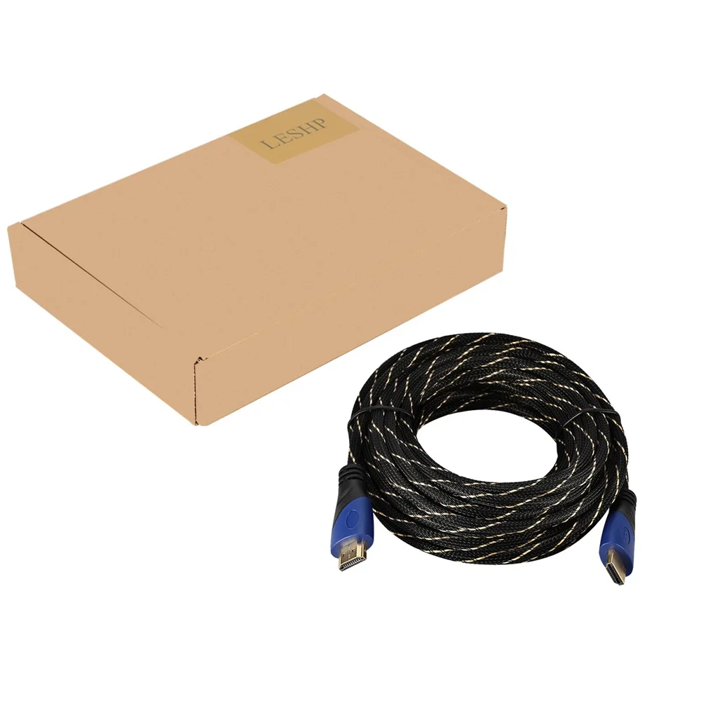 LESHP сине-черный 2/3/10 м прочный Портативный высокое Скорость HDMI кабель с Ethernet поддерживает 3D и реверсивным звуковым каналом