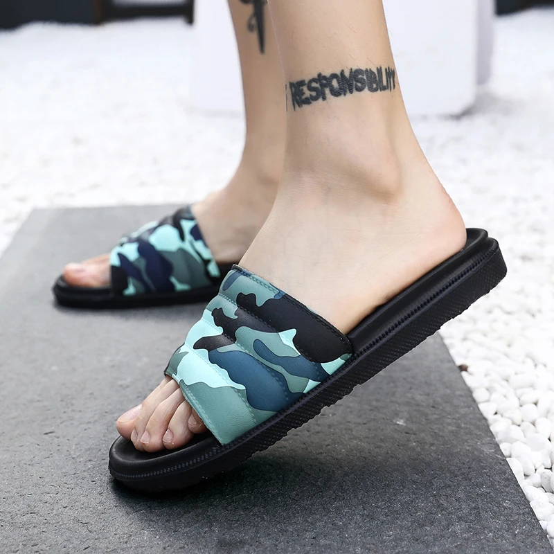 Мужские тапочки камуфляжные Вьетнамки повседневные шлепанцы Мужская обувь
