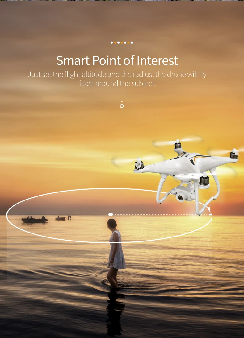 Квадрокоптер JJRC X6 Aircus 5G WIFI FPV HD 4K широкоугольная камера бесщеточный двигатель Follow
