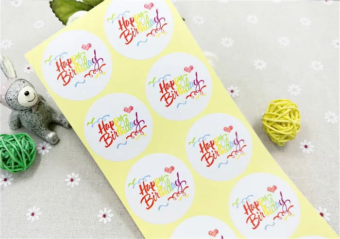 100 шт. яркие наклейки для упаковки тортов ручной работы|Канцелярские наклейки| |