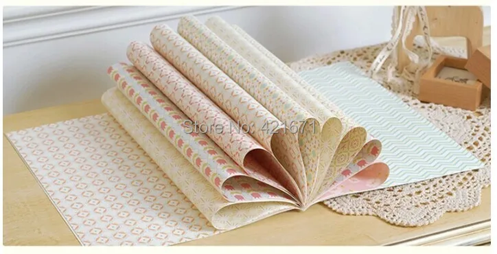 2015 exclusive diy Gift Wrapping Book 16sheets/set geometric symmetrical pattern Scrapbooking Paper pack Set origami paper craft | Дом и сад