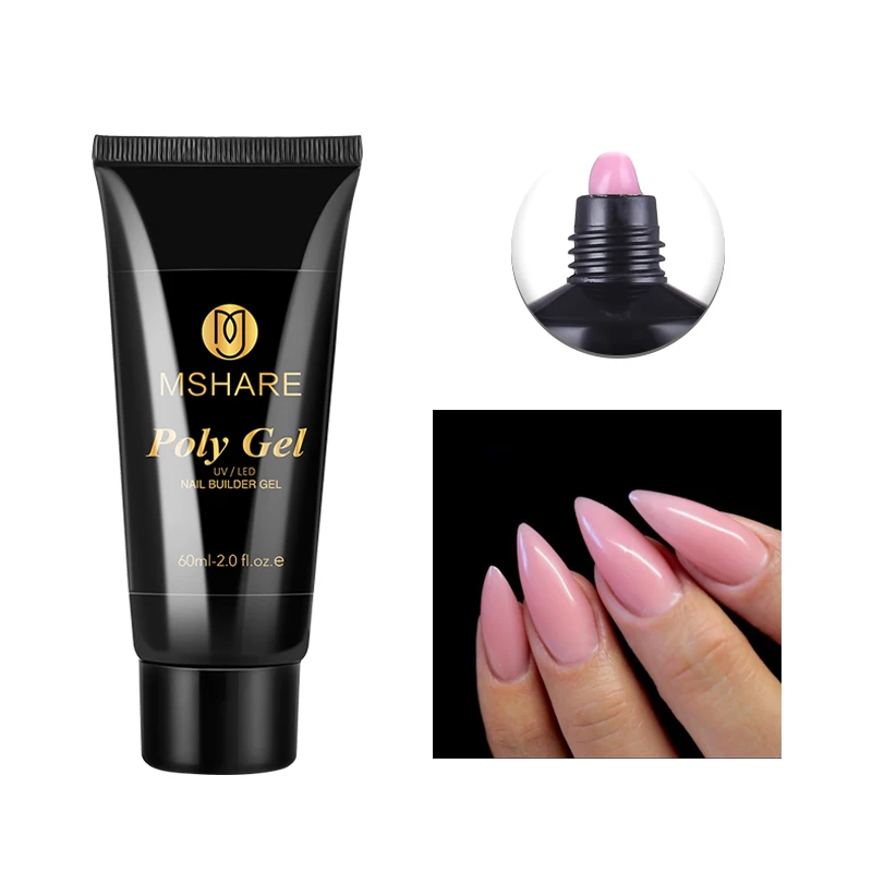 MSHARE поли (гель Маникюр) Polygel арт розовый белый прозрачный УФ гель строитель