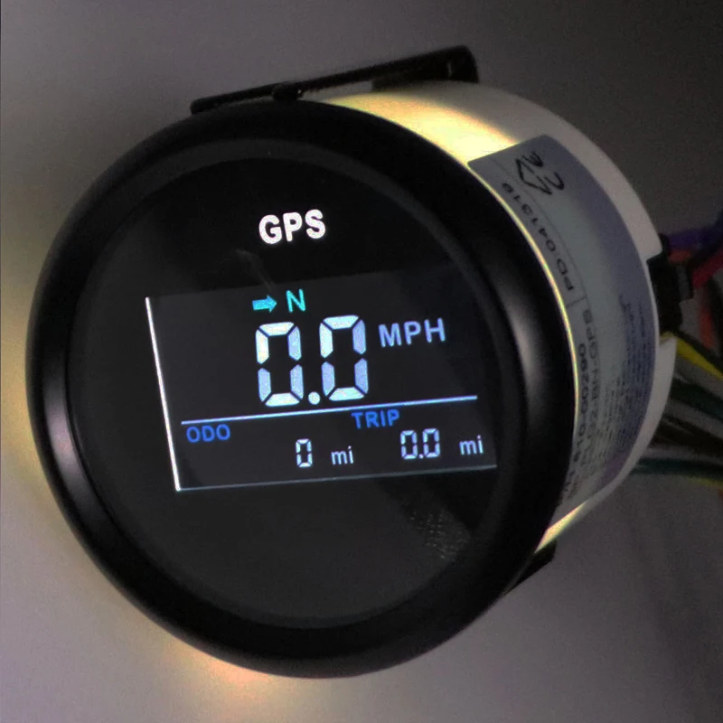 2 ''(52 мм) цифровой gps Спидометр Одометр для автомобиля лодки мотоцикла поездки метр с красной подсветкой 12 В/24 В