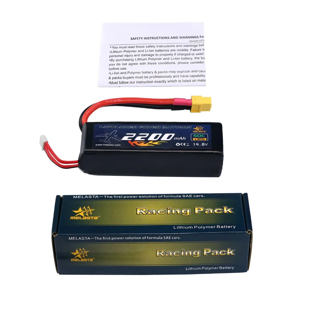 Аккумулятор 14 8 в 2200 мАч 50C RC LiPo гоночный автомобиль с разъемом XT60 для