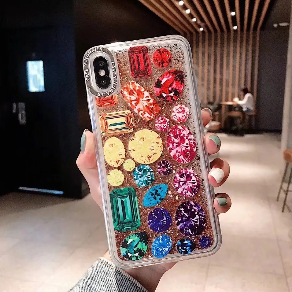 Glitter Bling Case For iphone 6 6s 7 8 X XR XS MAX Diamond Pattern Quicksand Cover 6plus 7plus 8plus XSMax Liquid Sand Cases | Мобильные