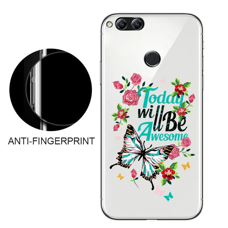 Прозрачный ультратонкий женский защитный чехол с защитой от падения для Huawei Honor