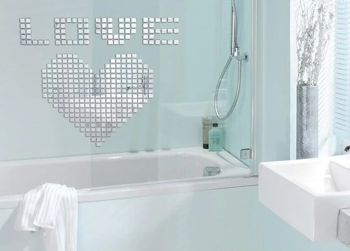 100 шт. 3x3 см квадратная наклейка для зеркала DIY зеркала|sticker mirror|sticker wall mirrorstickers stickers