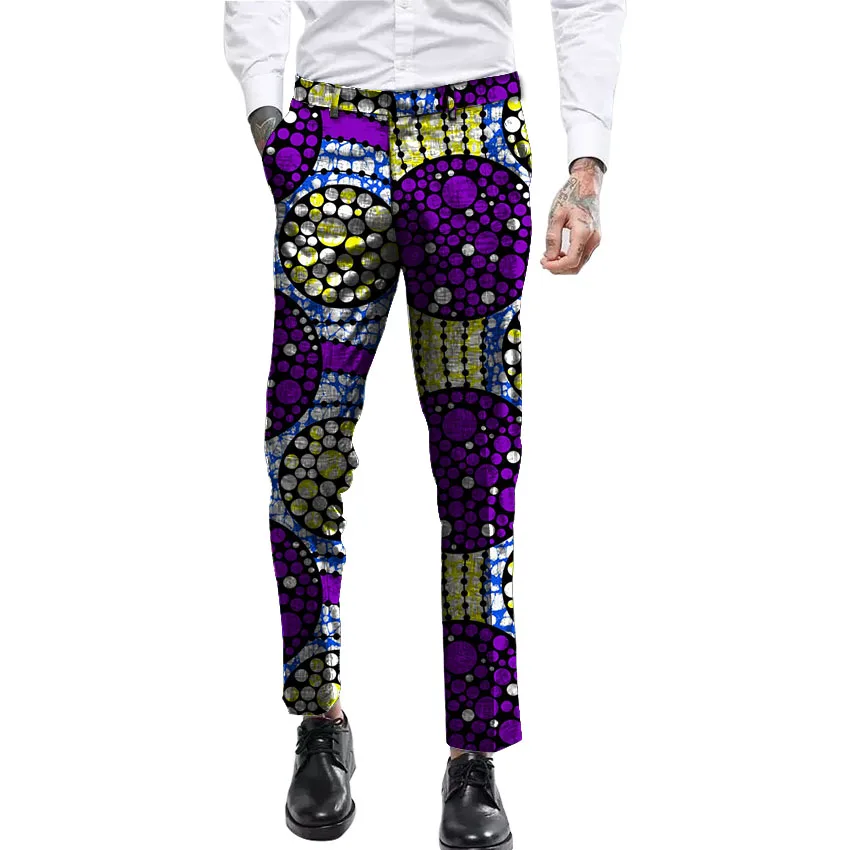 Африка Для мужчин принт Брюки для девочек Slim Fit человек в африканском стиле