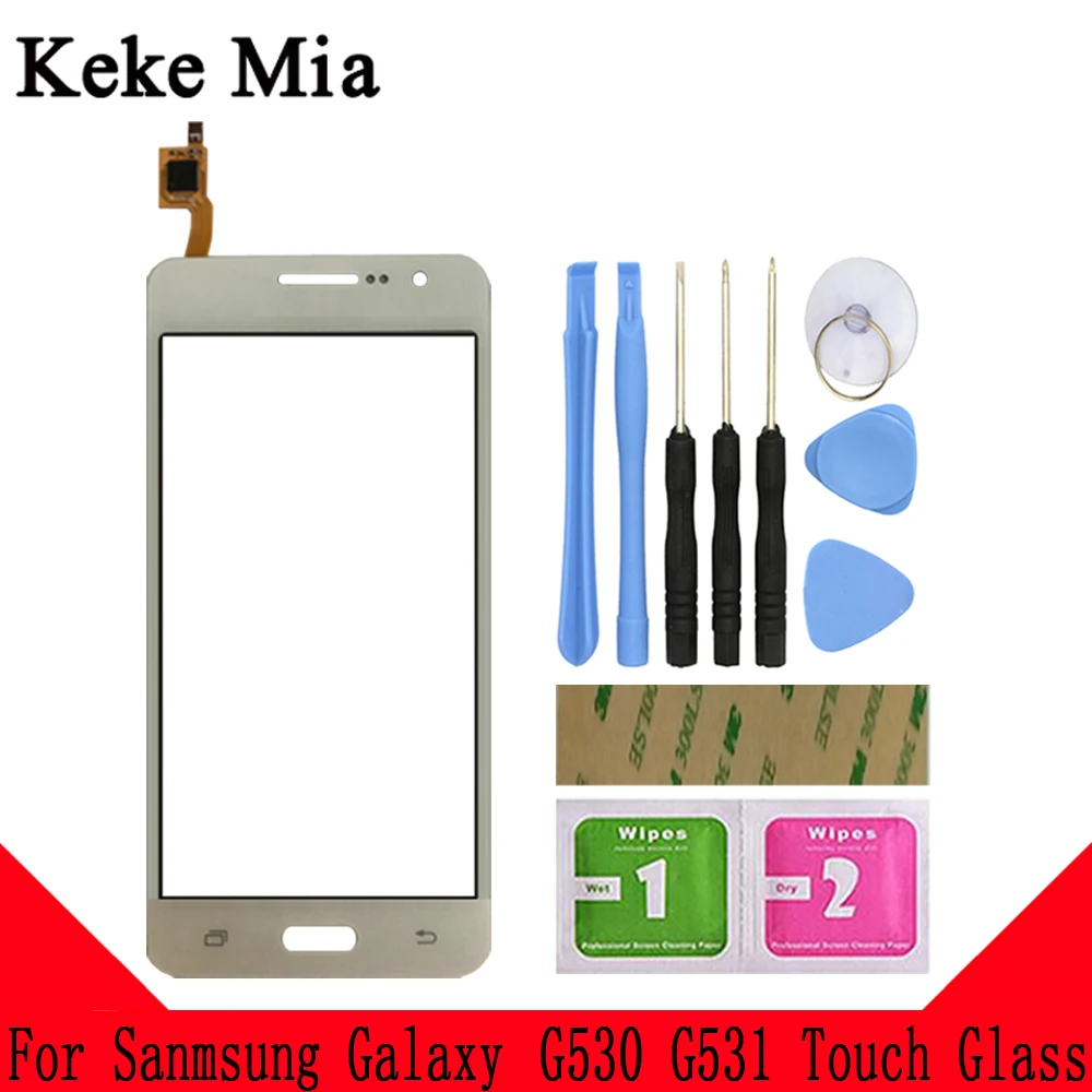 White With Tools Keke Миа 5," сенсорный экран для samsung Galaxy Grand Prime G531F SM-G531F G530H G530 G531 G530 G5308 дигитайзер стеклянная панель - Цвет: White With Tools