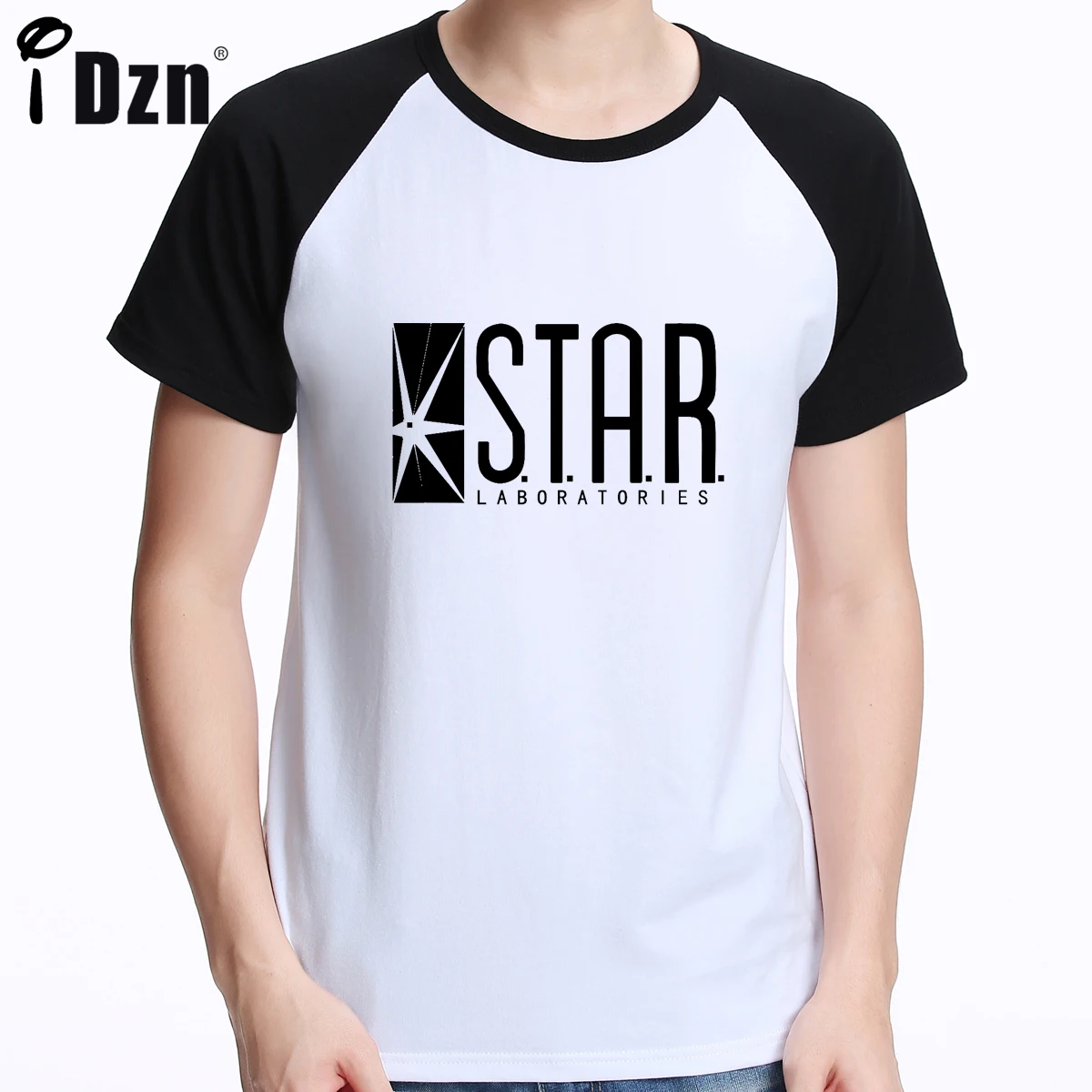 Летние мужские футболки STAR Laboratories серия Flash TV Show S.T.A.R. Хлопковые с короткими