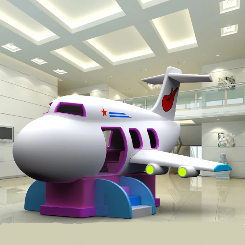 

Детская развлекательная крытая игровая площадка, электрические мягкие игрушки для игры, самолет для детей, Космический двигатель