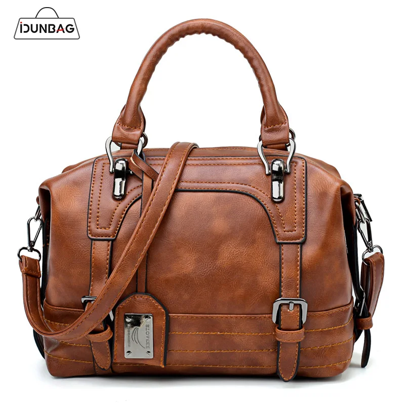 Сумка женская винтажная коричневая из искусственной кожи|Сумки с ручками| |