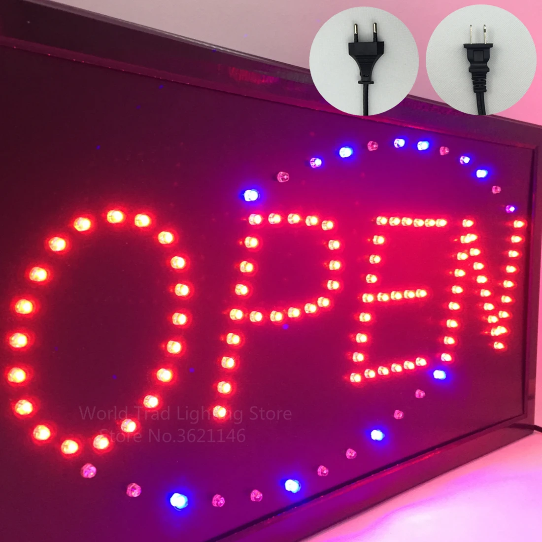 Реклама в магазин Светодиодный магазин Open Логотип светящиеся рекламные вывески торговых центров яркая анимированная движущаяся неоновые Бизнес магазин рекламных щитов с нами штепсельная вилка европейского стандарта