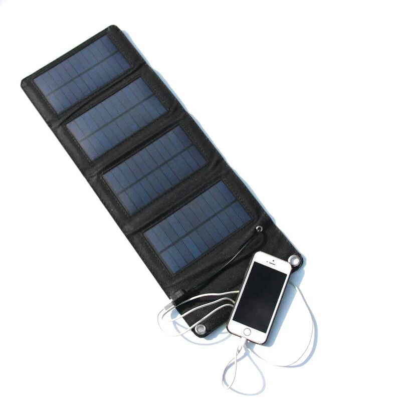 7 Вт 5,5 В портативное складное USB зарядное устройство для солнечной панели, панель солнечной батареи, зарядное устройство для мобильного телефона