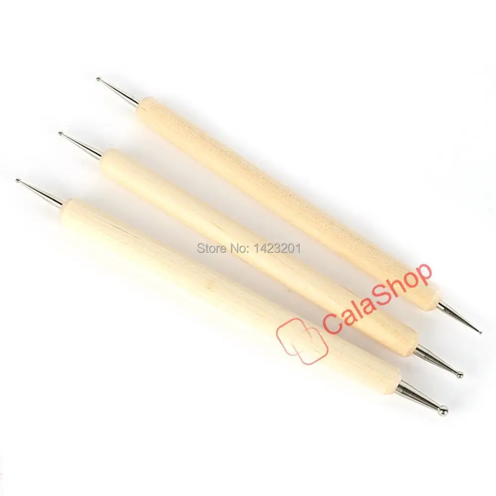 3 шт./лот двойная ложка мяч вырезание моделирование стили тиснение глина кожа