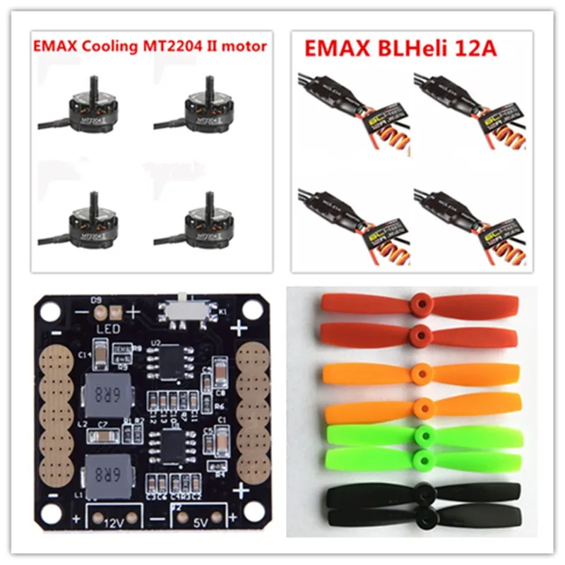 DIY мини-гоночный Дрон power kit EMAX MT2204 двигатель II + simon 12A/blheli 12a/nano 12a ESC 5045 пропеллер