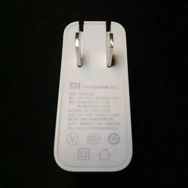 Оригинальное зарядное устройство XiaoMi USB 4 порта 5 В/7A 35 Вт Зарядное для путешествий