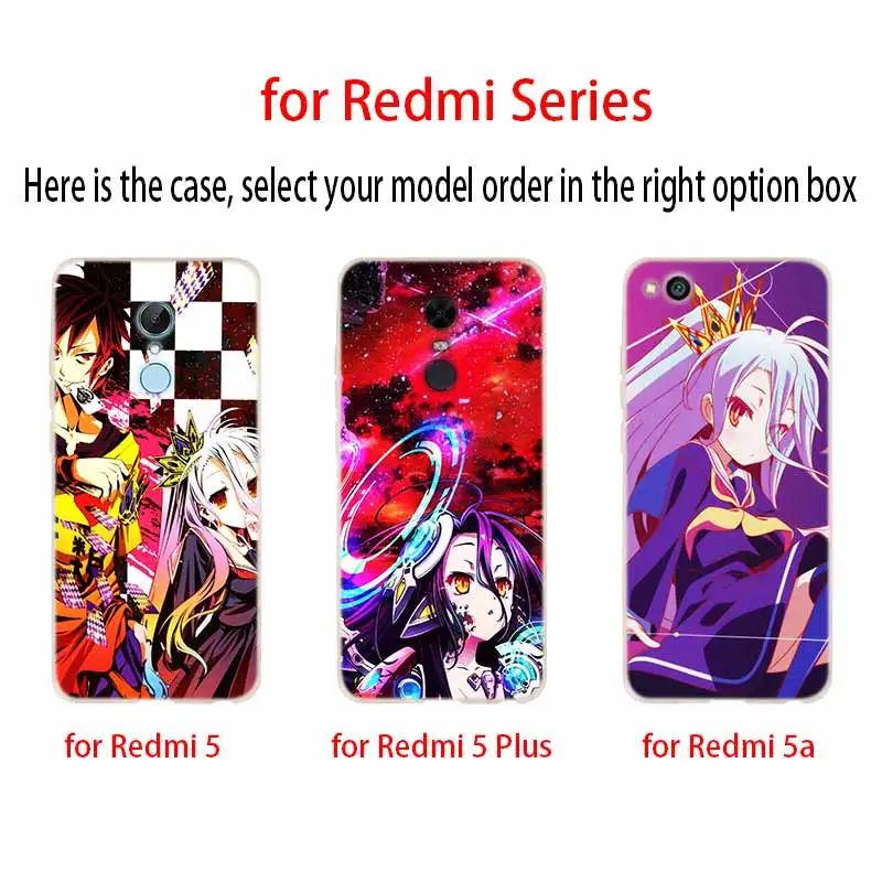 Модный мягкий чехол из ТПУ No Game NO life с аниме для Xiaomi Redmi Note 10 9 8 7 6 5 Pro Max 10S 9S 9T 8T 4G 5G |