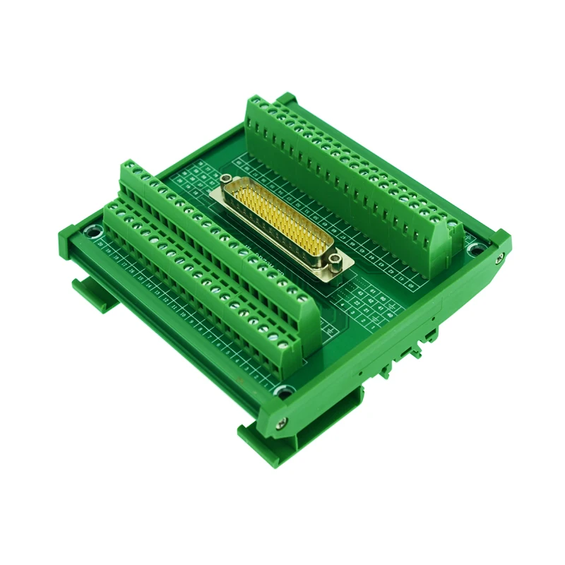 DB50 Female din rail module Terminal block adapter converter PCB board Breakout 3 row with shell | Обустройство дома