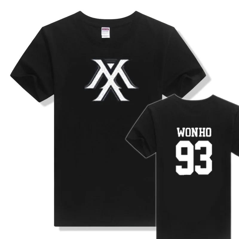 Kpop monsta x concert футболка с короткими рукавами и принтом одного члена поддерживающие