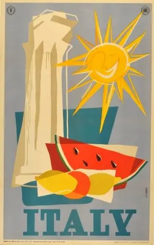 Элементы Sun Art Travel Italy Landscape винтажный Ретро Крафт-холст постер DIY настенные
