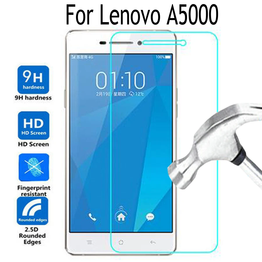 Чехол из закаленного стекла для Lenovo A5000 Защитная пленка экрана A 5000 бриллиантов 9H