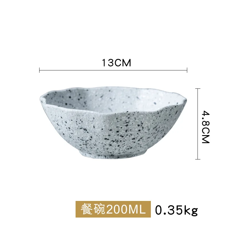 5 inch rice bowl Каменная посуда обеденные тарелки и миски набор керамики рисовый суп салат Ramen лапша миска Рыбная тарелка керамическая посуда - Цвет: 5 inch rice bowl
