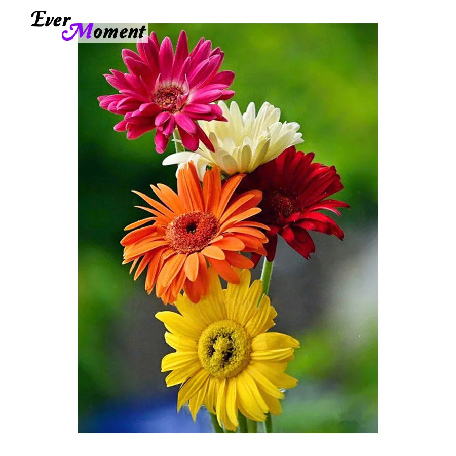 Набор для алмазной вышивки ASF248 крестиком с изображением цветов в подарок