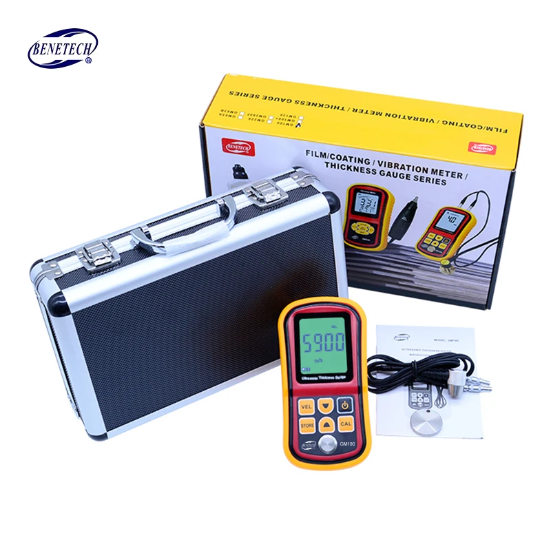 Ультразвуковой измеритель толщины Benetech GM100 цифровой ЖК звуковой скорости 1 2 225 мм