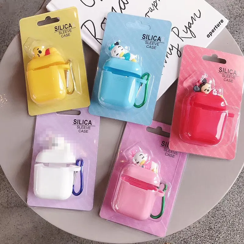 Подходит для Apple AirPods Защитная крышка мультфильм утолщенной чехол из силикагеля