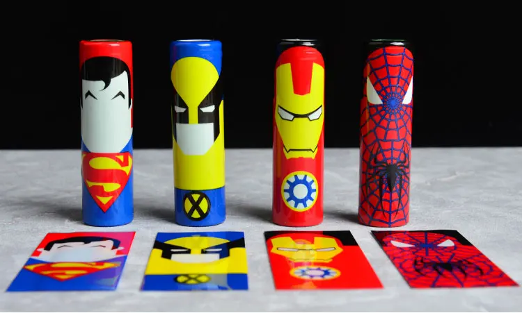 Оригинальная защитная пленка 331332 оболочка для батарей 18650 super hero наклейка батареи