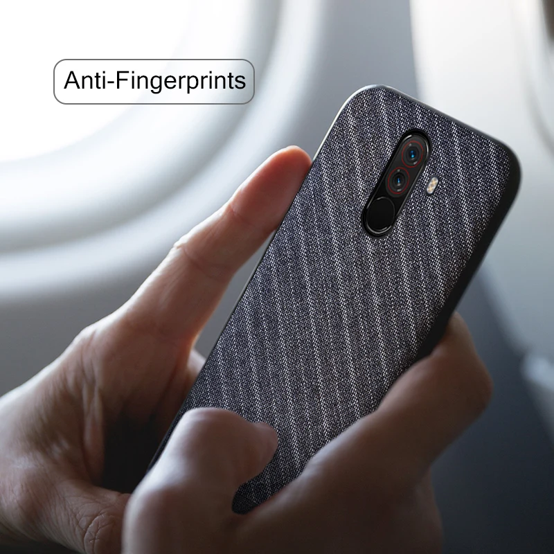 Чехол Poco F1 для Xiaomi Pocophone чехол задняя крышка деловой костюм ткань стиль Mofi Для