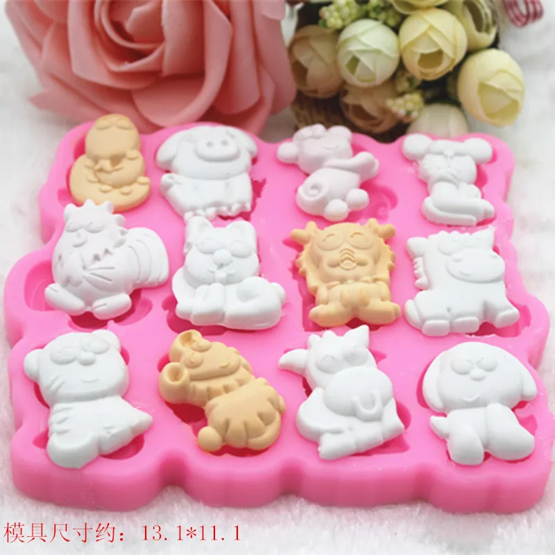 

P657 3D zodiac Silicone cake mould Aroma Gypsum soap mold baking tool