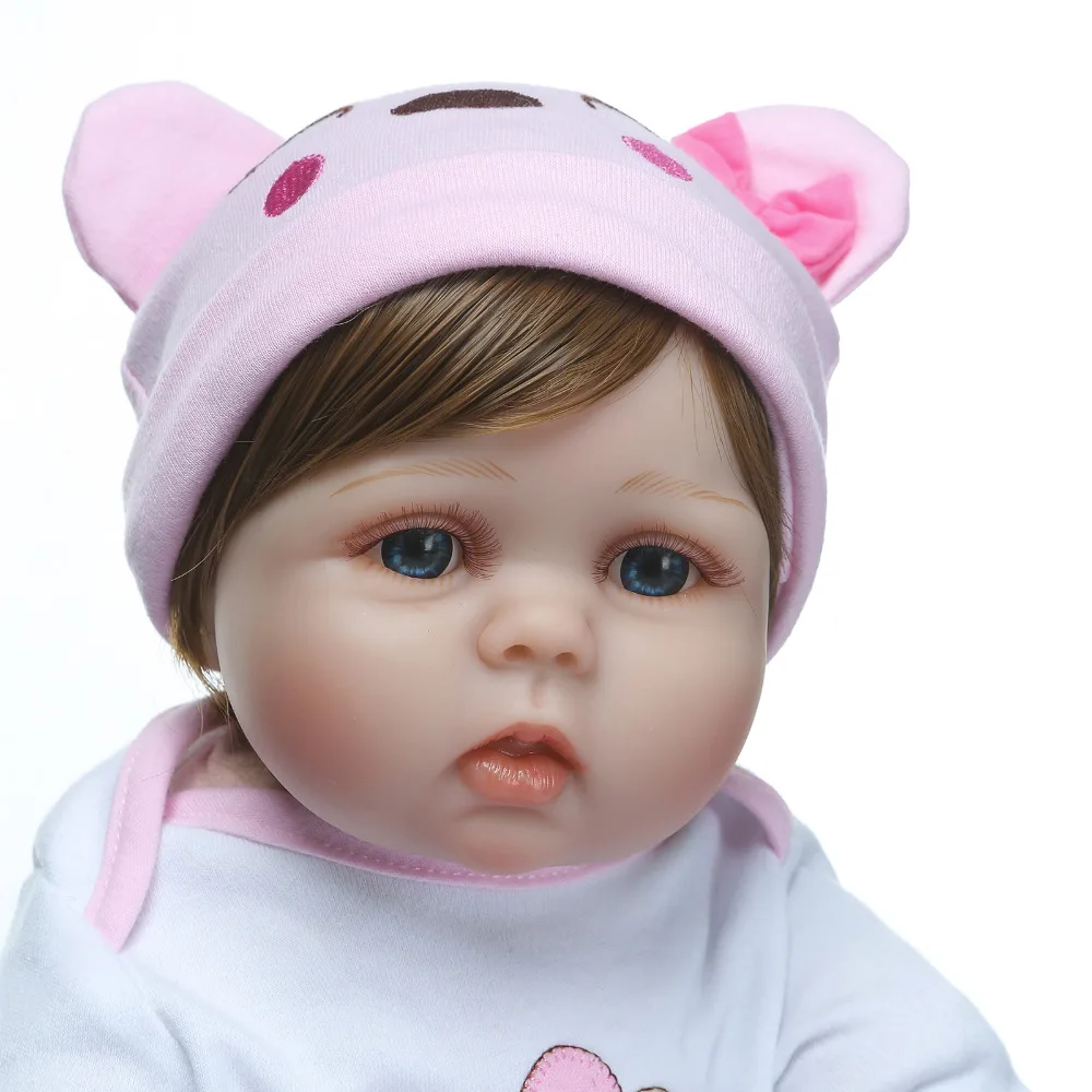 Nicery 20-22inch 50-55cm Bebe Reborn Doll Soft Silicone Boy Girl Toy Baby Gift for Children Pink Hat Trousers | Игрушки и хобби