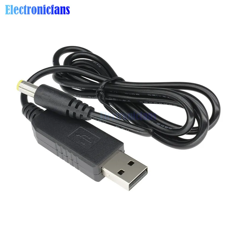 USB DC 5V к DC 12V повышающий кабель Модуль преобразователя 2,1x5,5 мм Штекерный разъем