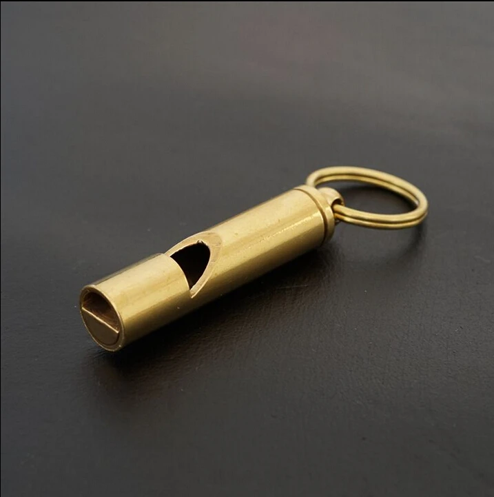 Чистый латунный высокочастотный свисток для выживания|keychain whistle|keychain survivalkeychain