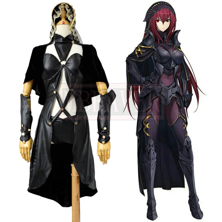 Fate Grand Order Caster Scathach Cos униформа на Хэллоуин полный комплект косплей костюм заказ