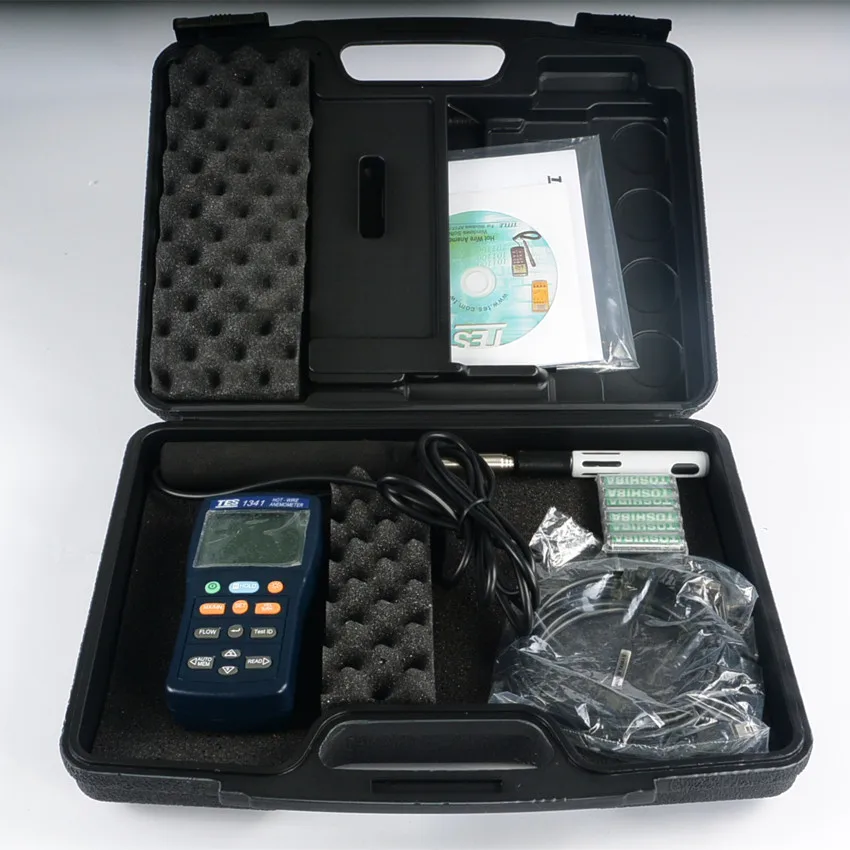 TES 1341 горячий проводной Анемометр TES1341 (USB интерфейс для подключения